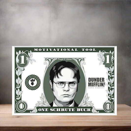 Dwight Schrute Buck poster on aluminum print. Multiple sizes available. The Office