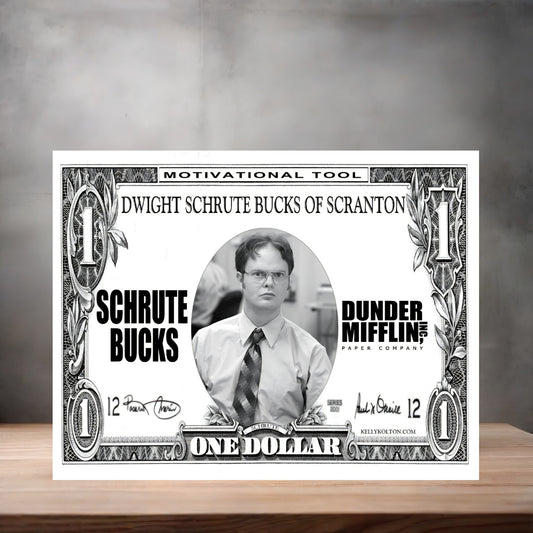 Dwight Schrute Buck poster on aluminum print. Multiple sizes available. The Office v2