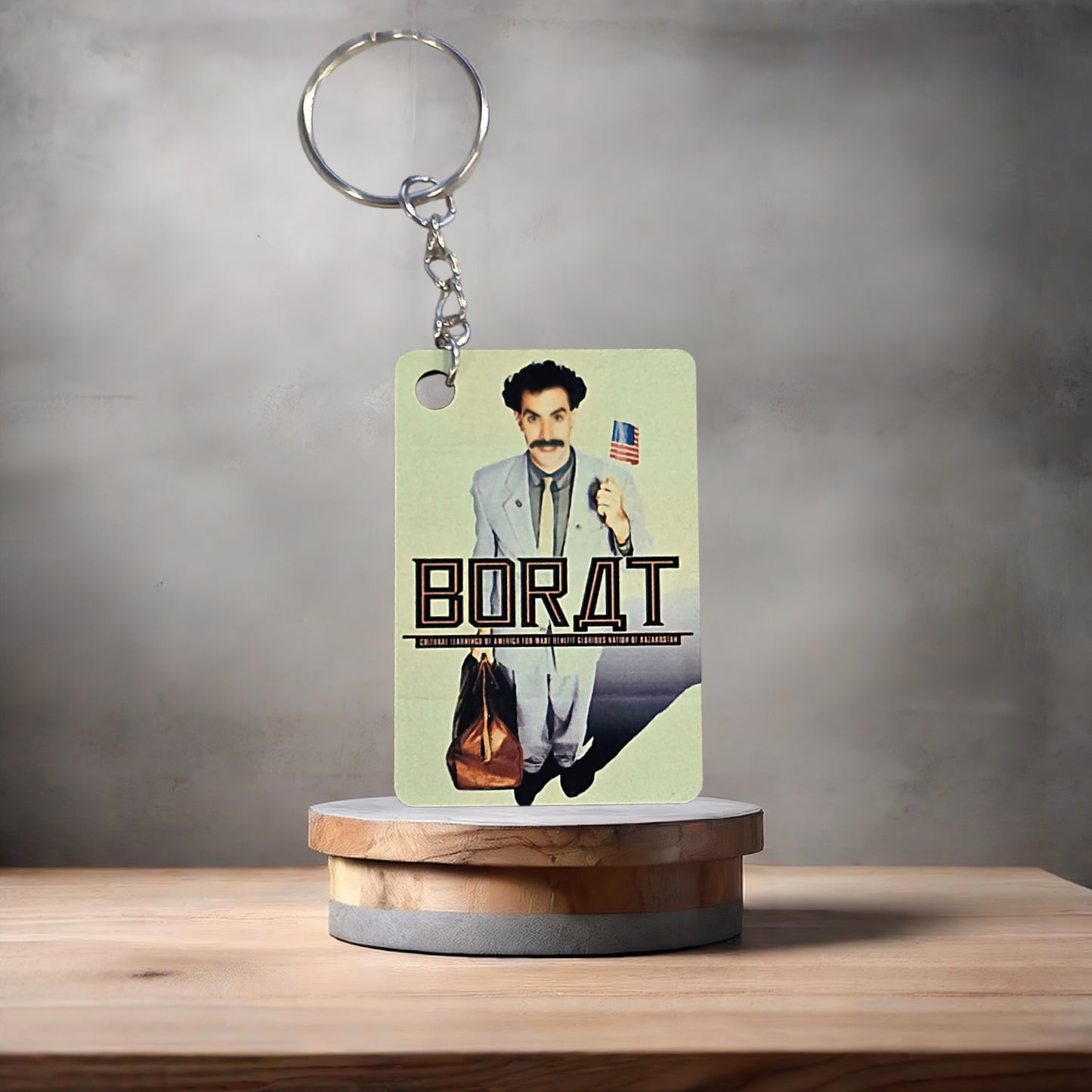 Borat Movie Poster keychain.