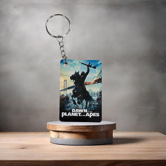 Dawn of the Planet of the Apes Movie Poster keychain.