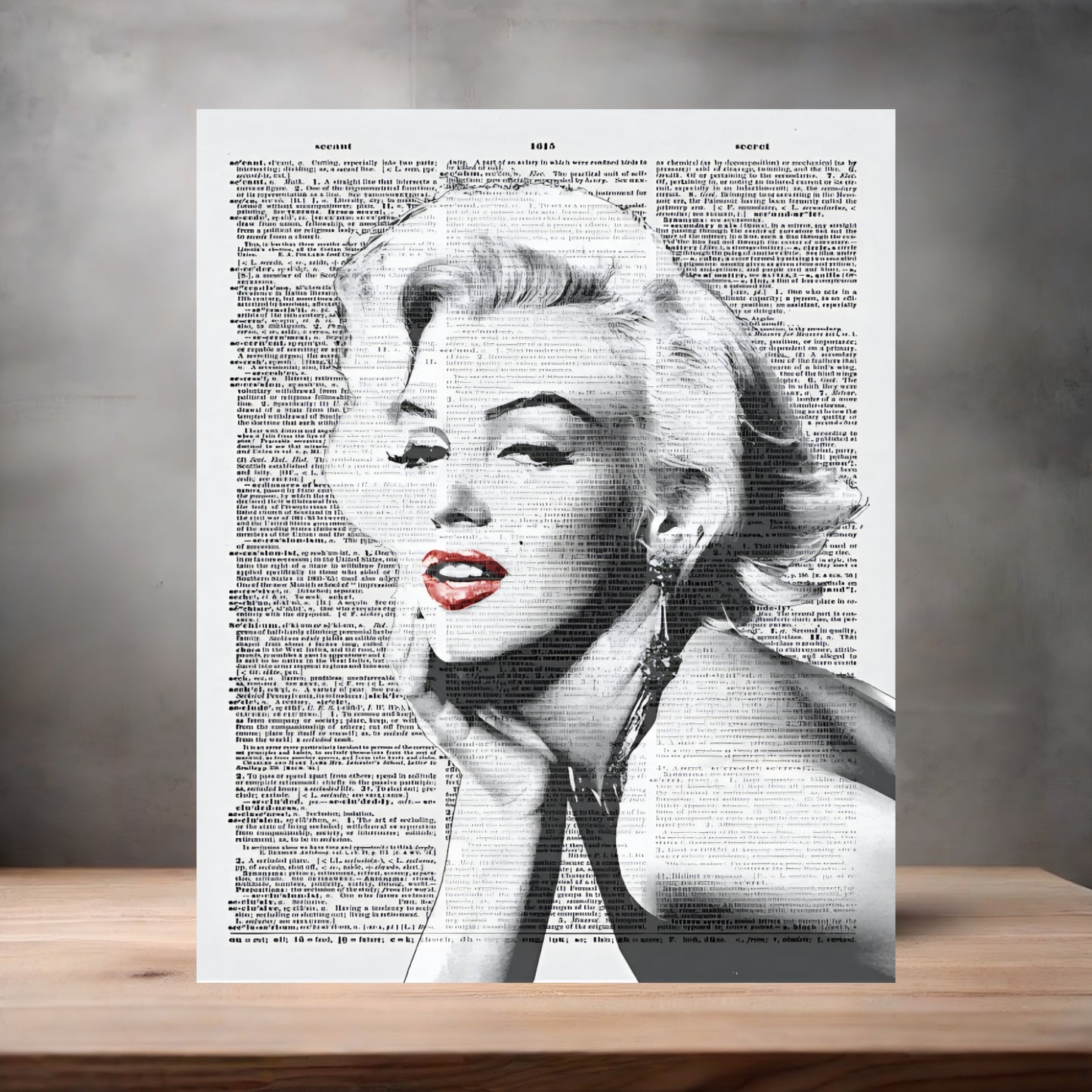 Marilyn Monroe poster on aluminum print. Multiple sizes available. E