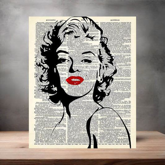 Marilyn Monroe poster on aluminum print. Multiple sizes available. F