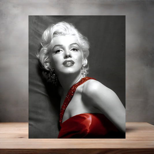 Marilyn Monroe poster on aluminum print. Multiple sizes available. B