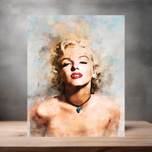 Marilyn Monroe poster on aluminum print. Multiple sizes available. A
