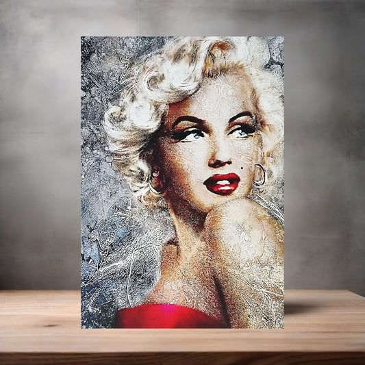 Marilyn Monroe poster on aluminum print. Multiple sizes available. G