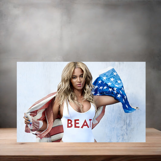 Beyonce poster on aluminum print. Multiple sizes available, Queen Bee F