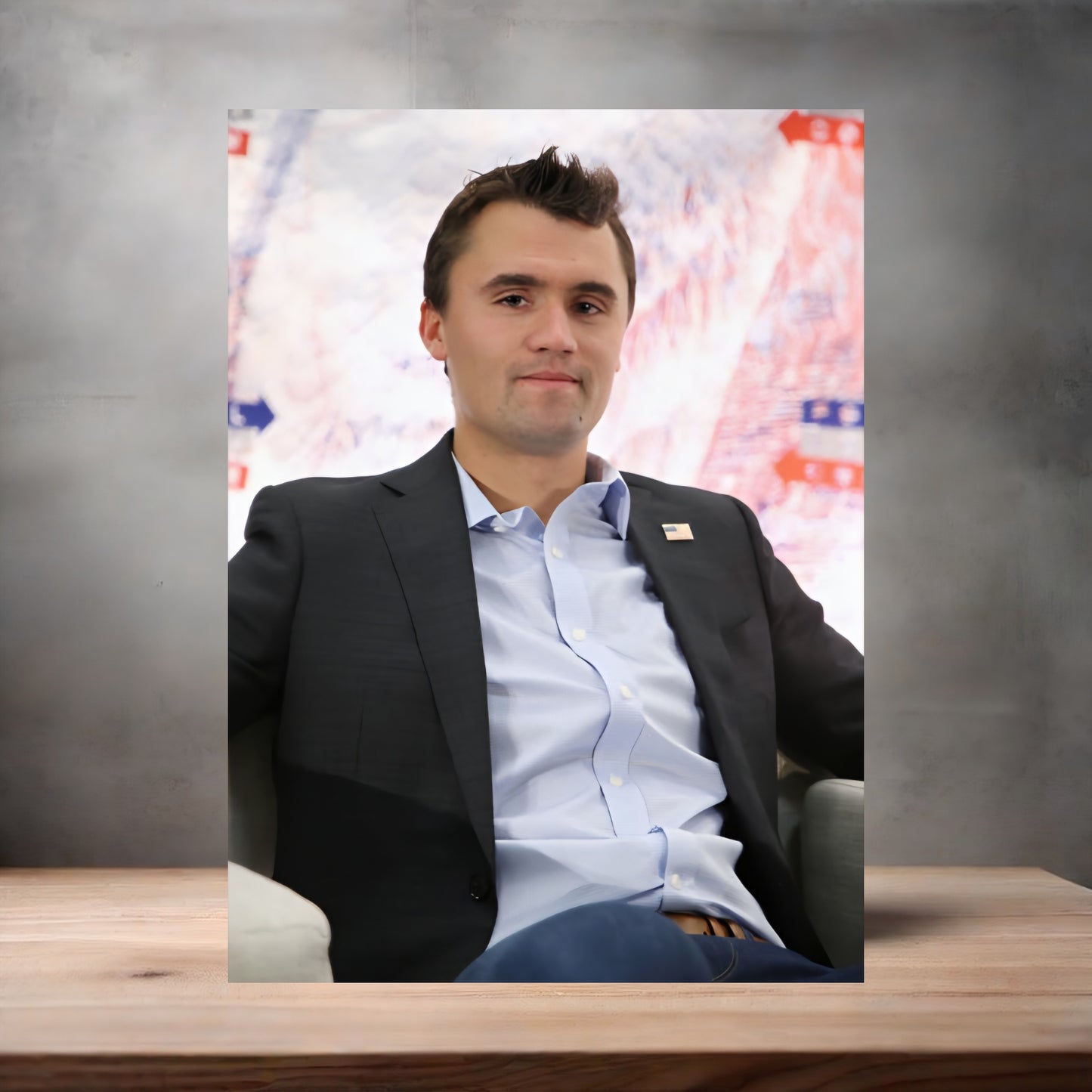 Charlie Kirk poster on aluminum print. Multiple sizes available. E