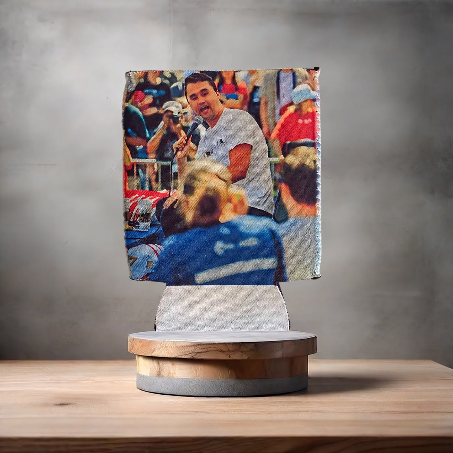 Set of 2 Charlie Kirk poster drink koozies v9