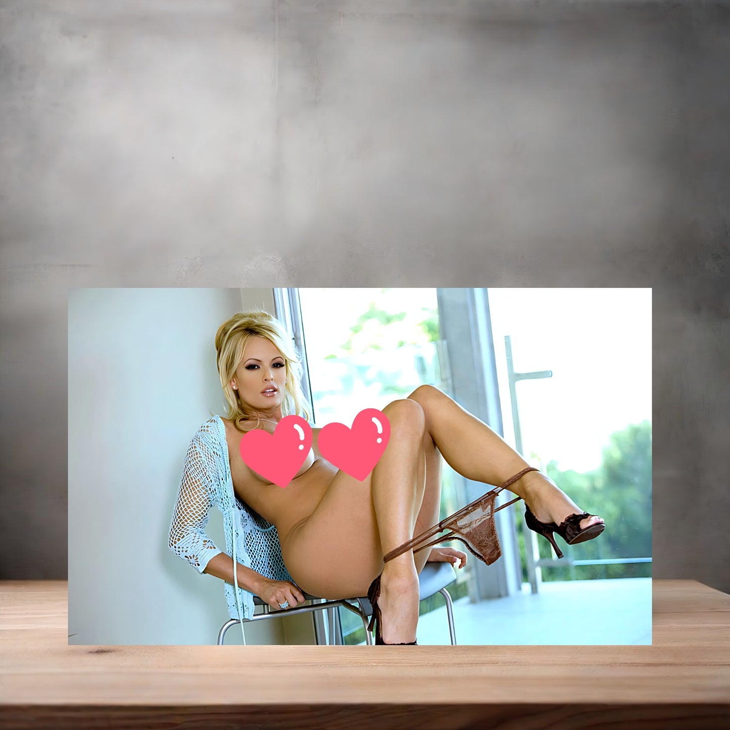Stormy Daniels mature nude poster on aluminum print. Multiple sizes available v5