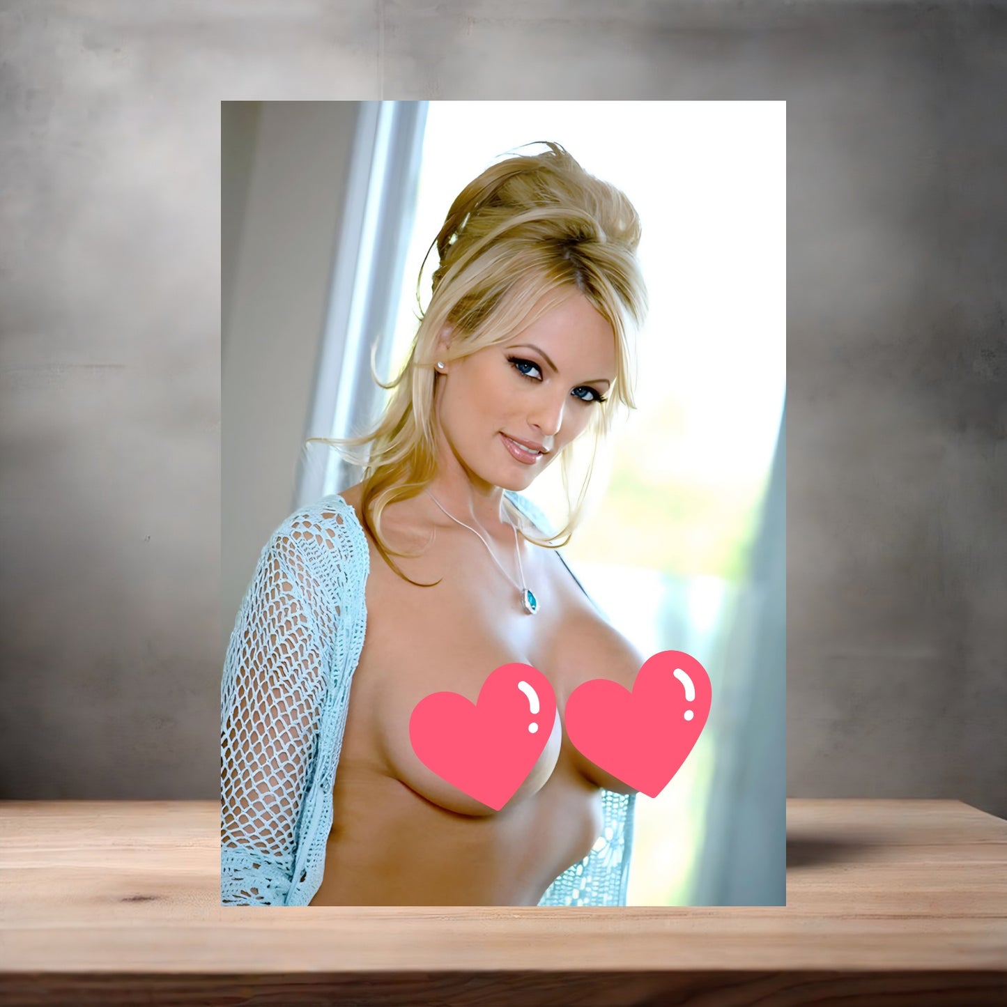 Stormy Daniels mature nude poster on aluminum print. Multiple sizes available v8