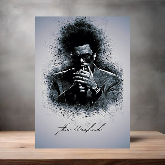 The Weeknd poster on aluminum print. Multiple sizes available v2