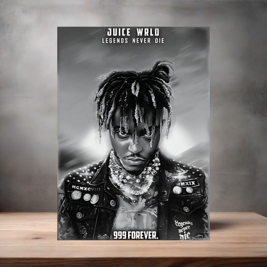 Juice Wrld  poster on aluminum print. Multiple sizes available