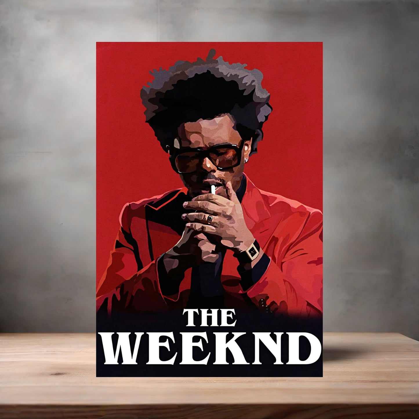 The Weeknd poster on aluminum print. Multiple sizes available v3