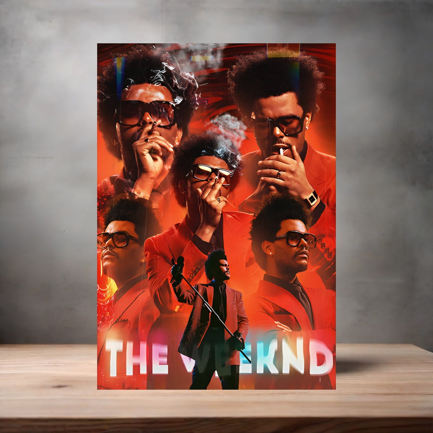 The Weeknd poster on aluminum print. Multiple sizes available v1