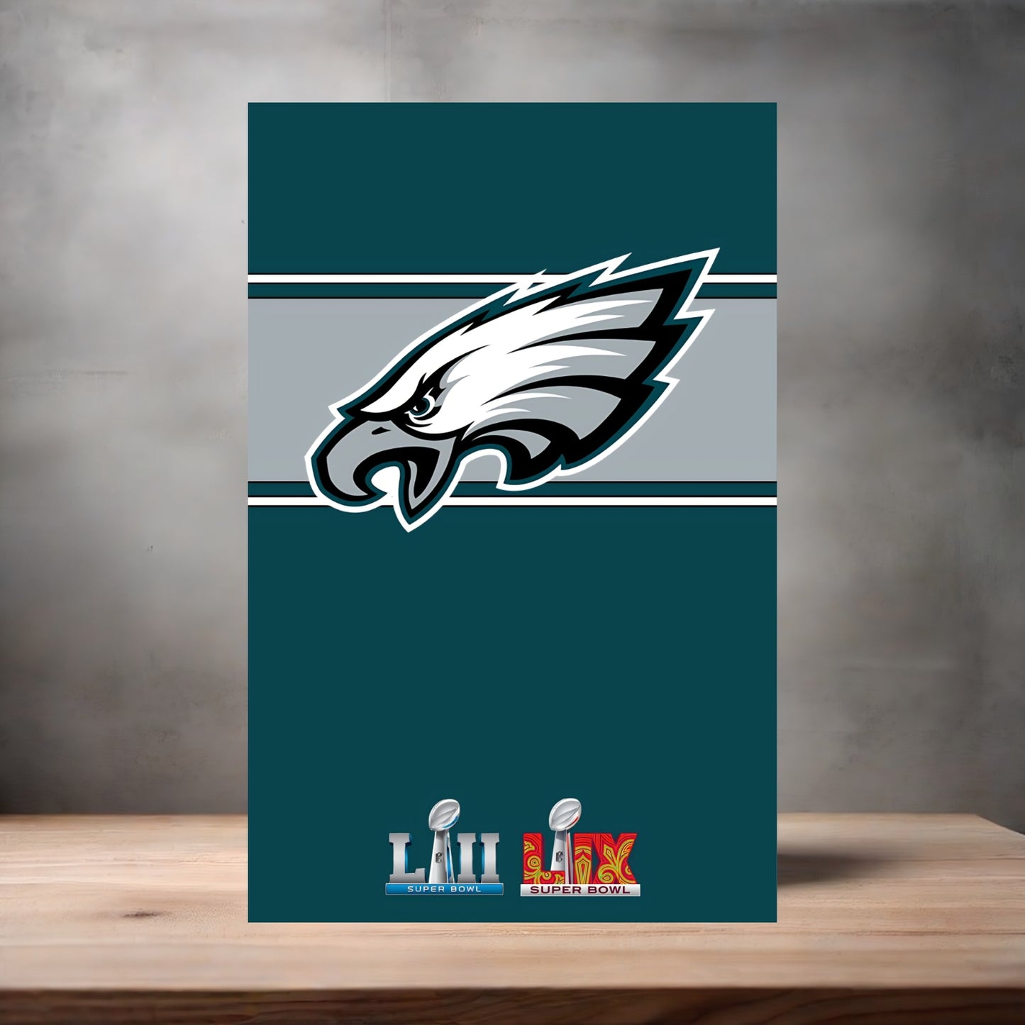 Philadelphia Eagles NFL poster on aluminum print. Multiple sizes available.