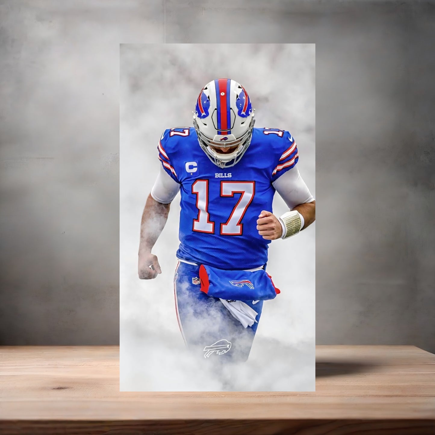 Buffalo Bills Josh Allen poster on aluminum print. Multiple sizes available.