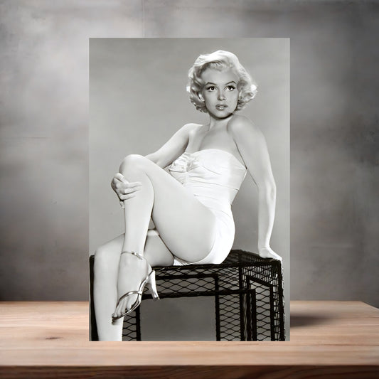 Marilyn Monroe poster on aluminum print. Multiple sizes available. v5
