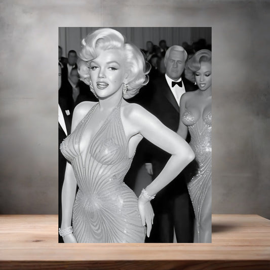 Marilyn Monroe poster on aluminum print. Multiple sizes available. v6