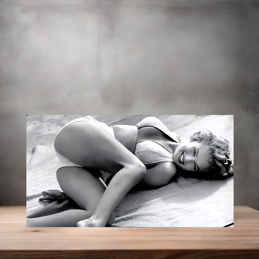 Marilyn Monroe poster on aluminum print. Multiple sizes available. v2