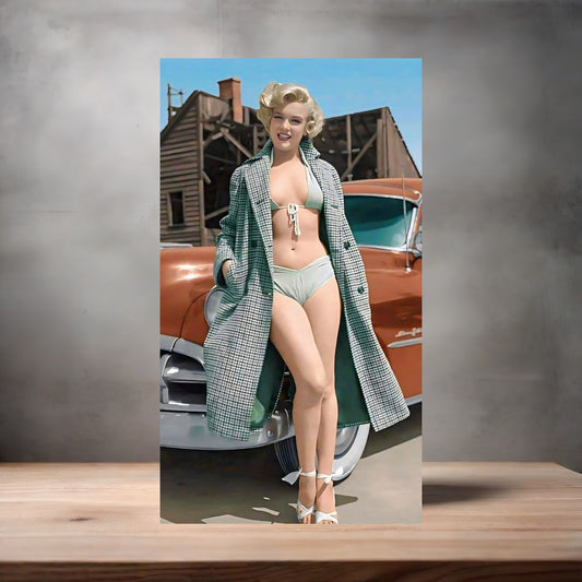 Marilyn Monroe poster on aluminum print. Multiple sizes available. v7