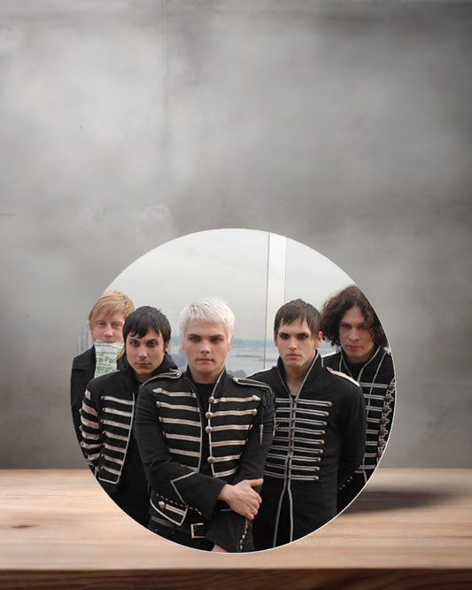 My Chemical Romance Christmas ornament , 3" round ceramic. v8
