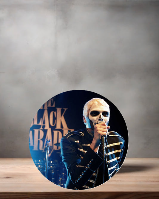 My Chemical Romance Christmas ornament , 3" round ceramic. v7
