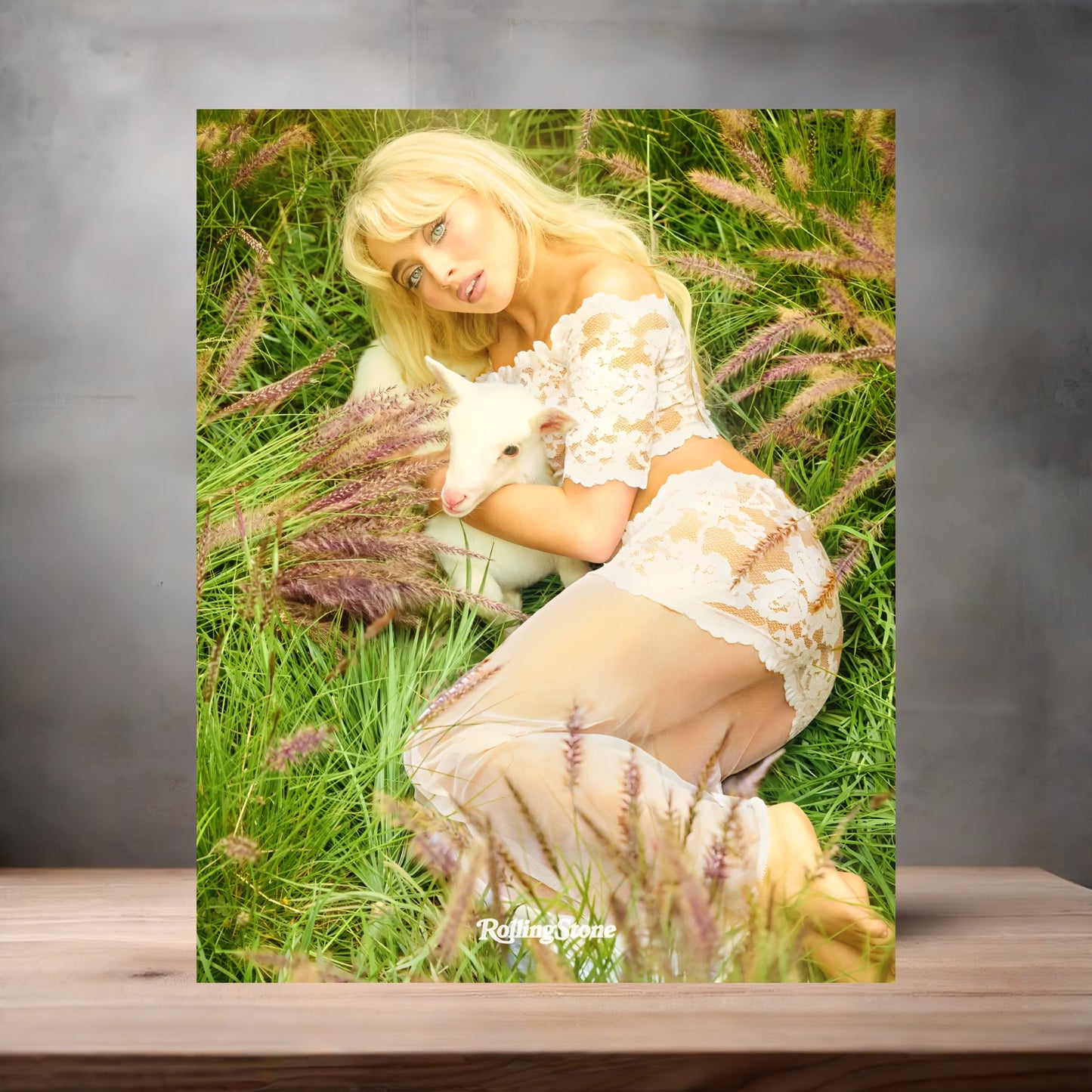 Sexy Sabrina Carpenter poster on aluminum print. Multiple sizes available. Rolling Stone D