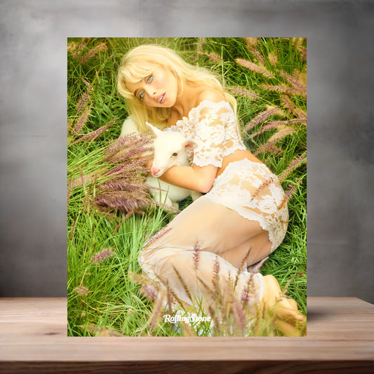 Sexy Sabrina Carpenter poster on aluminum print. Multiple sizes available. Rolling Stone D