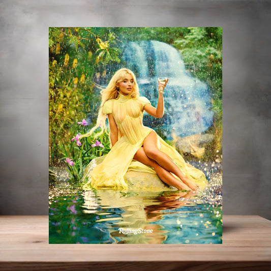 Sexy Sabrina Carpenter poster on aluminum print. Multiple sizes available. Rolling Stone C