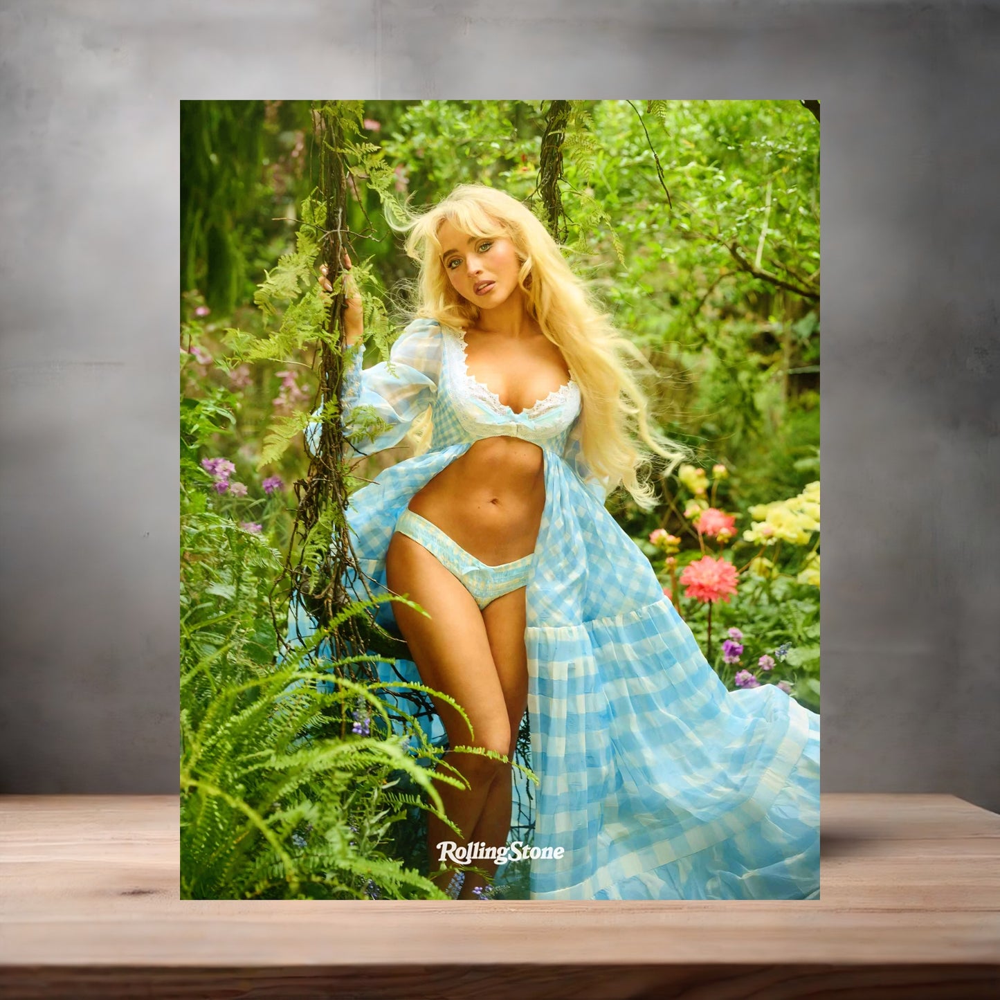 Sexy Sabrina Carpenter poster on aluminum print. Multiple sizes available. Rolling Stone