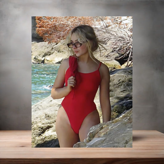 Sexy Sabrina Carpenter poster on aluminum print. Multiple sizes available. L