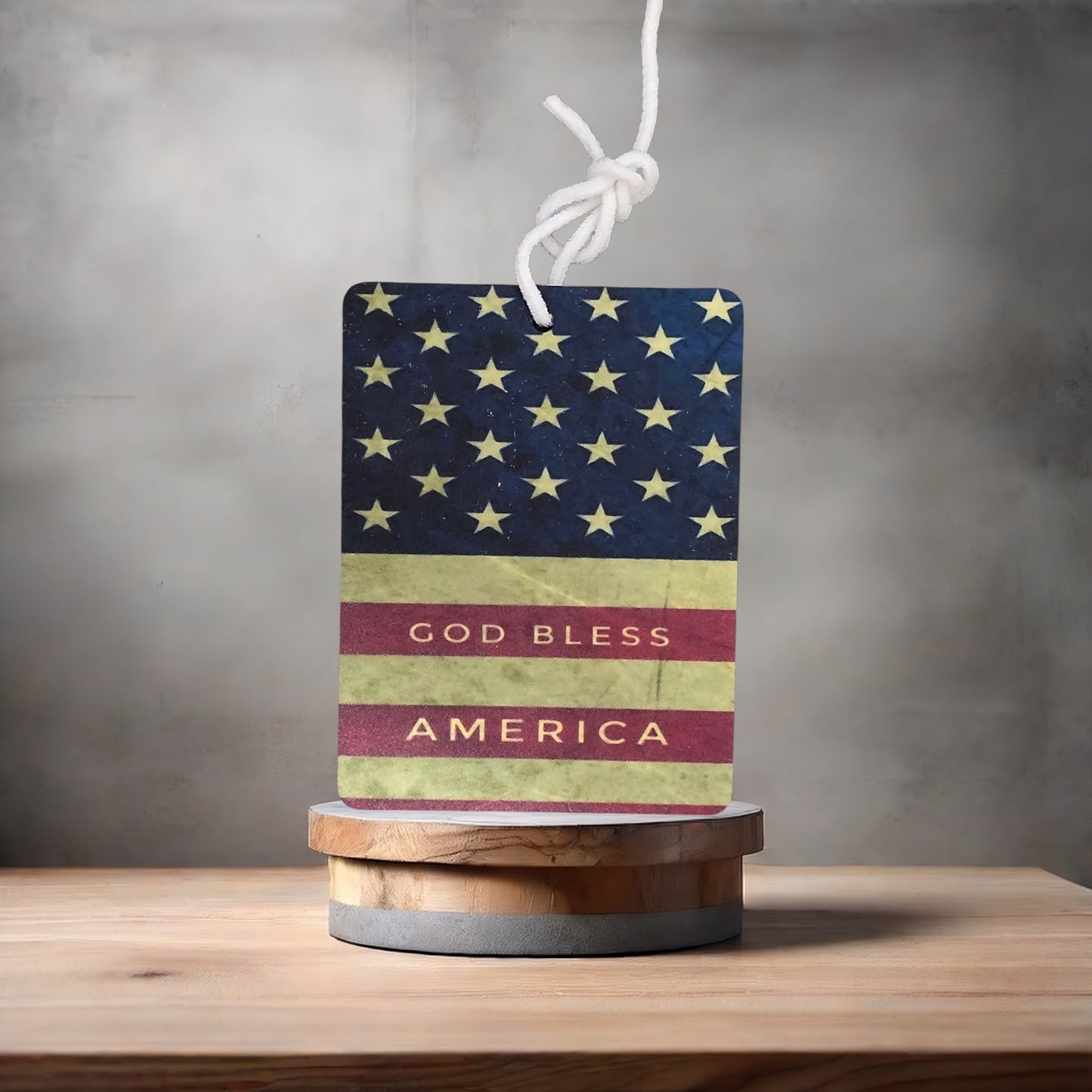 God Bless America car air freshener. Many scents to choose from.