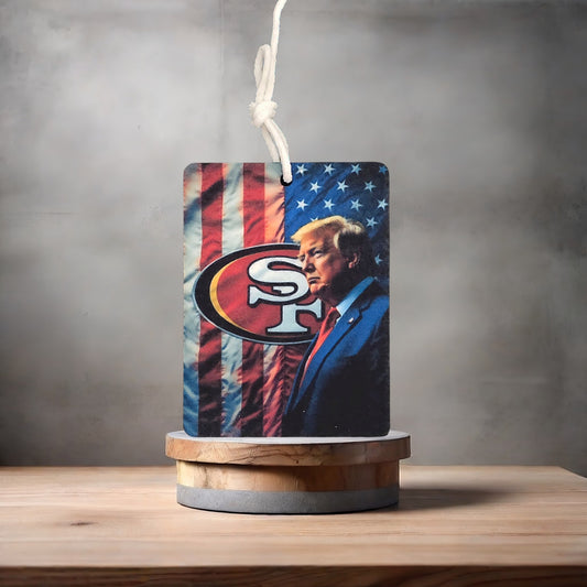 San Francisco 49ers Donald Trump car air freshener. Many scents to choose from.