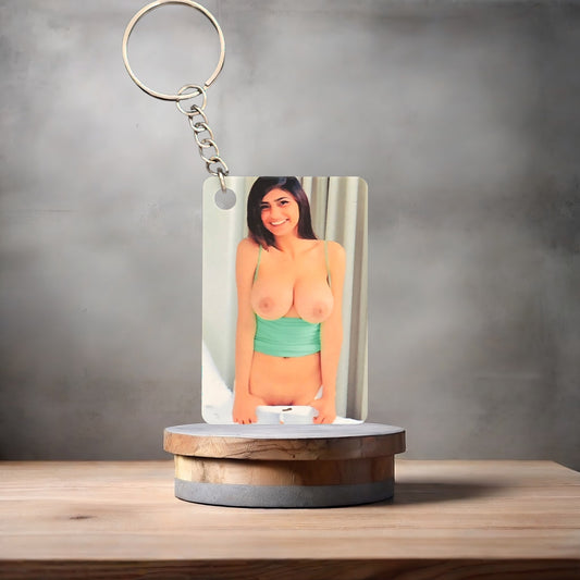 Mia Khalifa nude poster keychain.