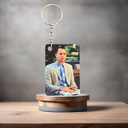 Forrest Gump movie poster keychain.