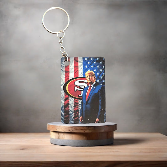 San Francisco 49ers Donald Trump keychain.