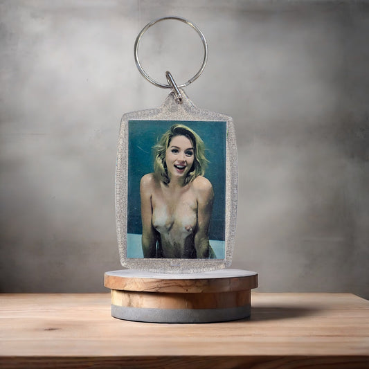 Anna De Armas nude poster keychain on aluminum prints. Adult