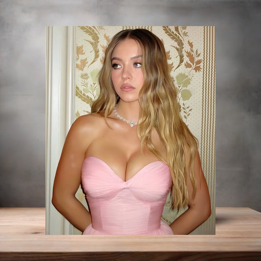 Sexy Sydney Sweeney poster on aluminum print. Multiple sizes available. D