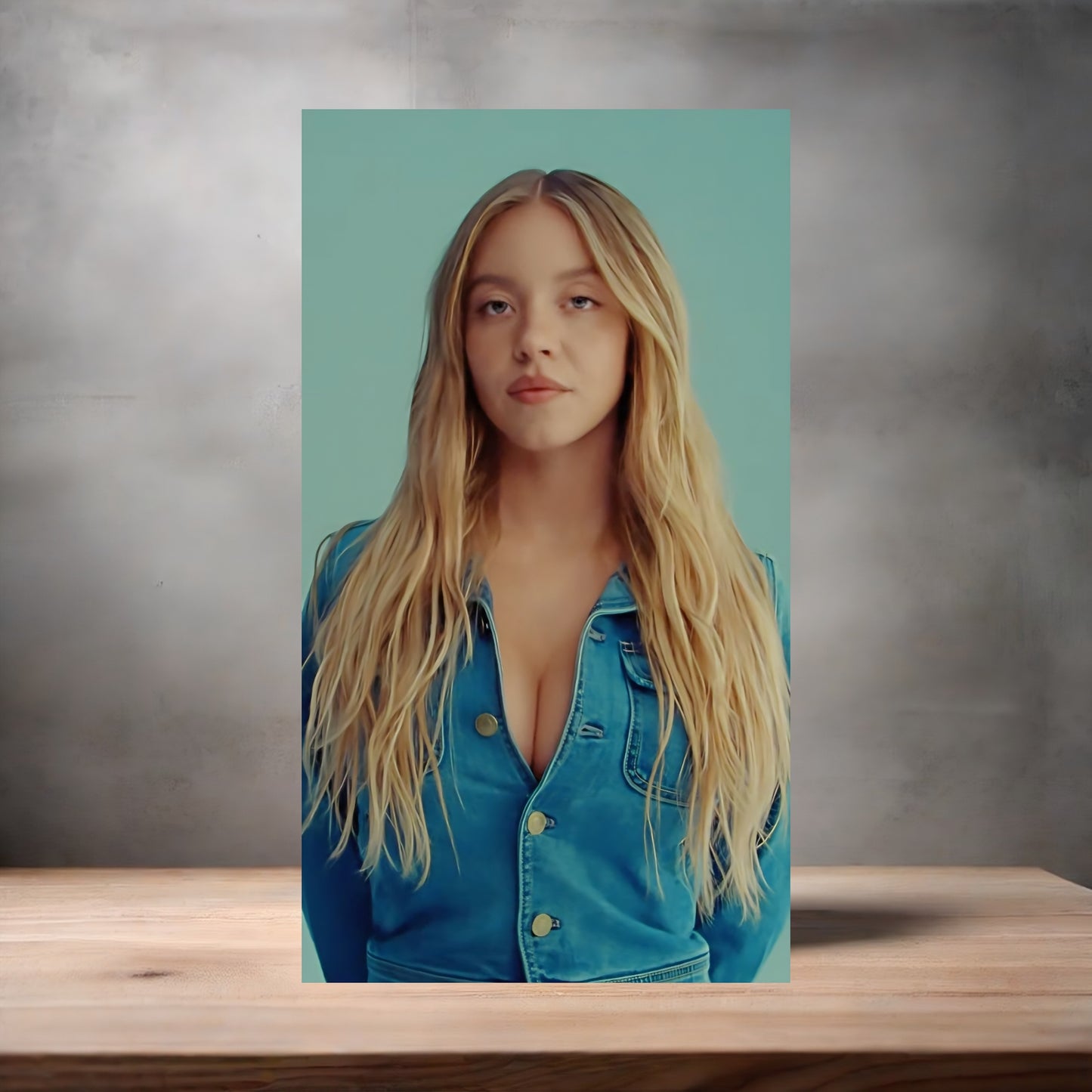 Sexy Sydney Sweeney poster on aluminum print. Multiple sizes available. B
