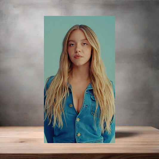Sexy Sydney Sweeney poster on aluminum print. Multiple sizes available. B