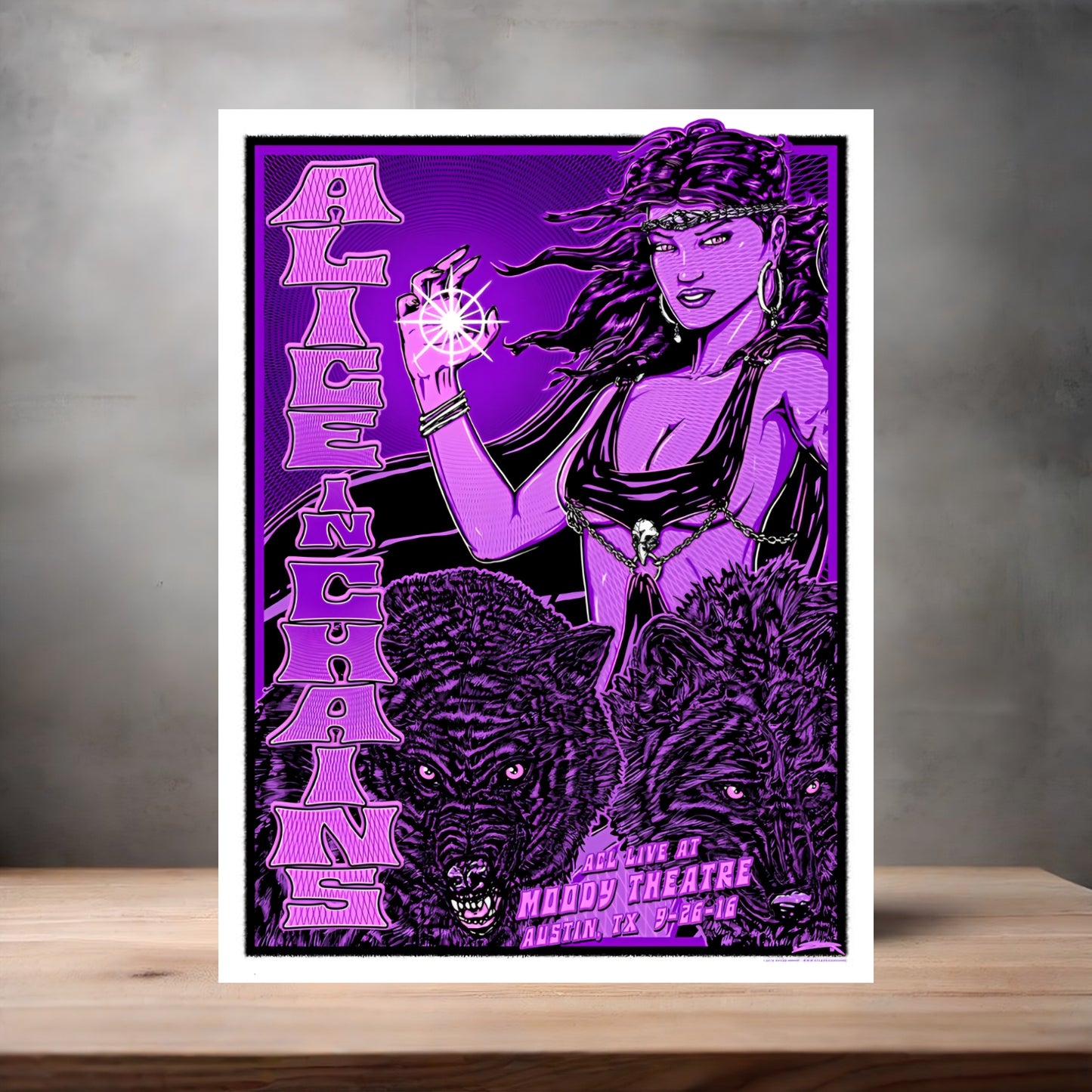 Alice in Chains concert poster on aluminum print. Multiple sizes available.