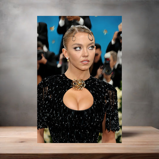 Sexy Sydney Sweeney poster on aluminum print. Multiple sizes available. G