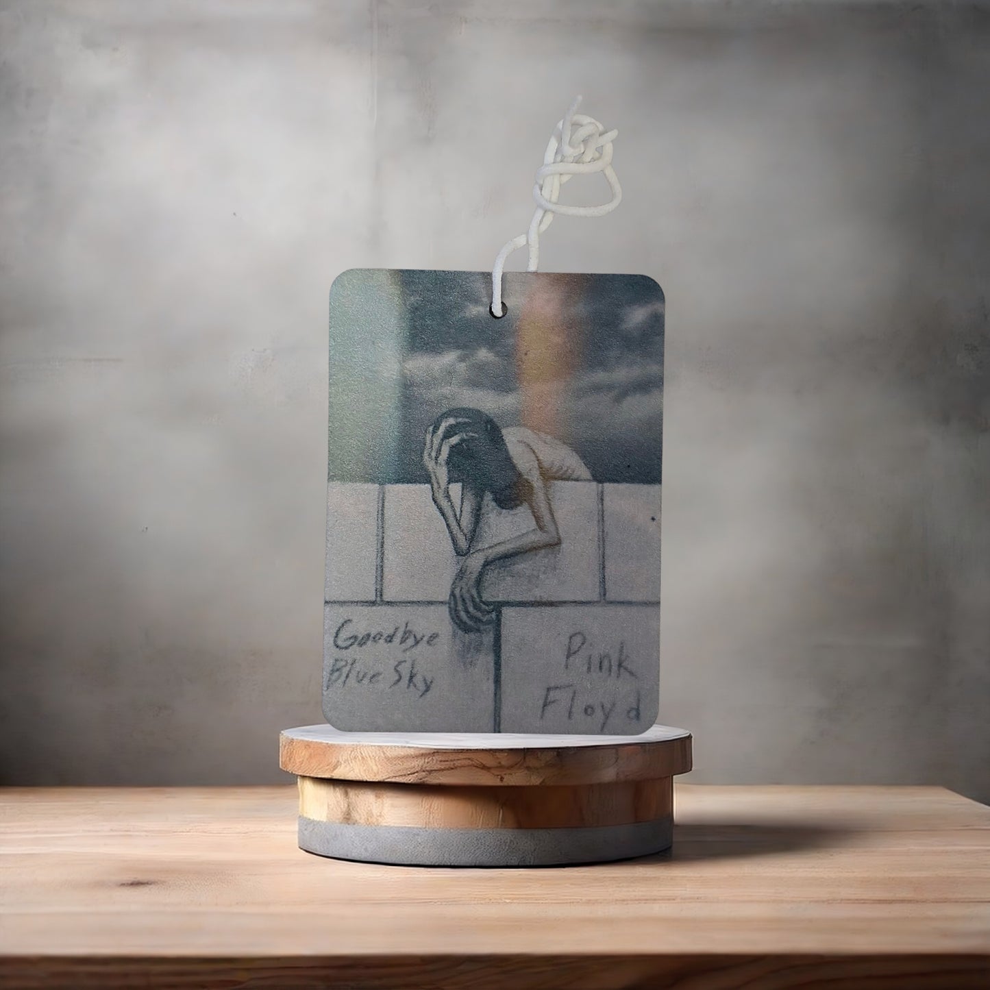 Pink Floyd car air freshener. Many scents to choose from. Goodbye Blue Sky