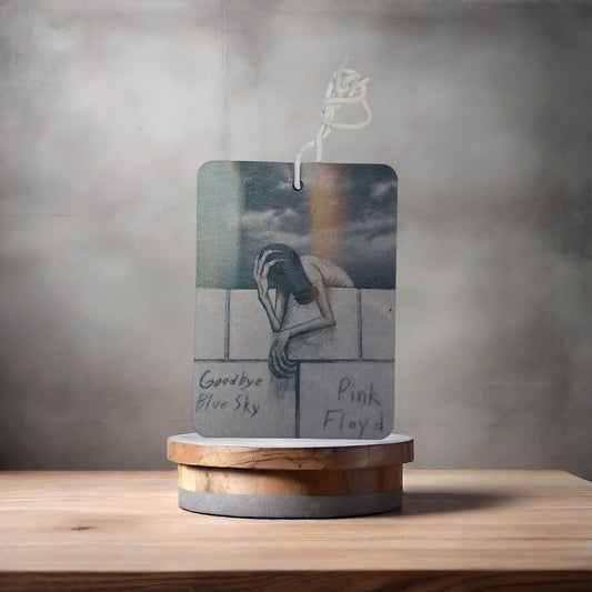 Pink Floyd car air freshener. Many scents to choose from. Goodbye Blue Sky