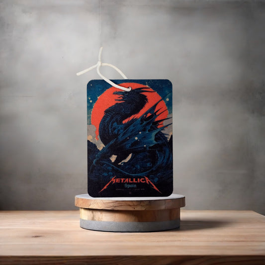 Metallica car air freshener. Many scents to choose from. Spain concert