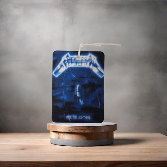 Metallica car air freshener. Many scents to choose from. Ride the Lightning