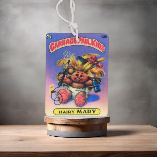 Garbage Pail Kids car air freshener. Many scents to choose from. Hairy Mary and Furry Fran