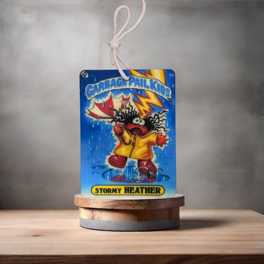 Garbage Pail Kids car air freshener. Many scents to choose from. Stormy Heather and April Showers