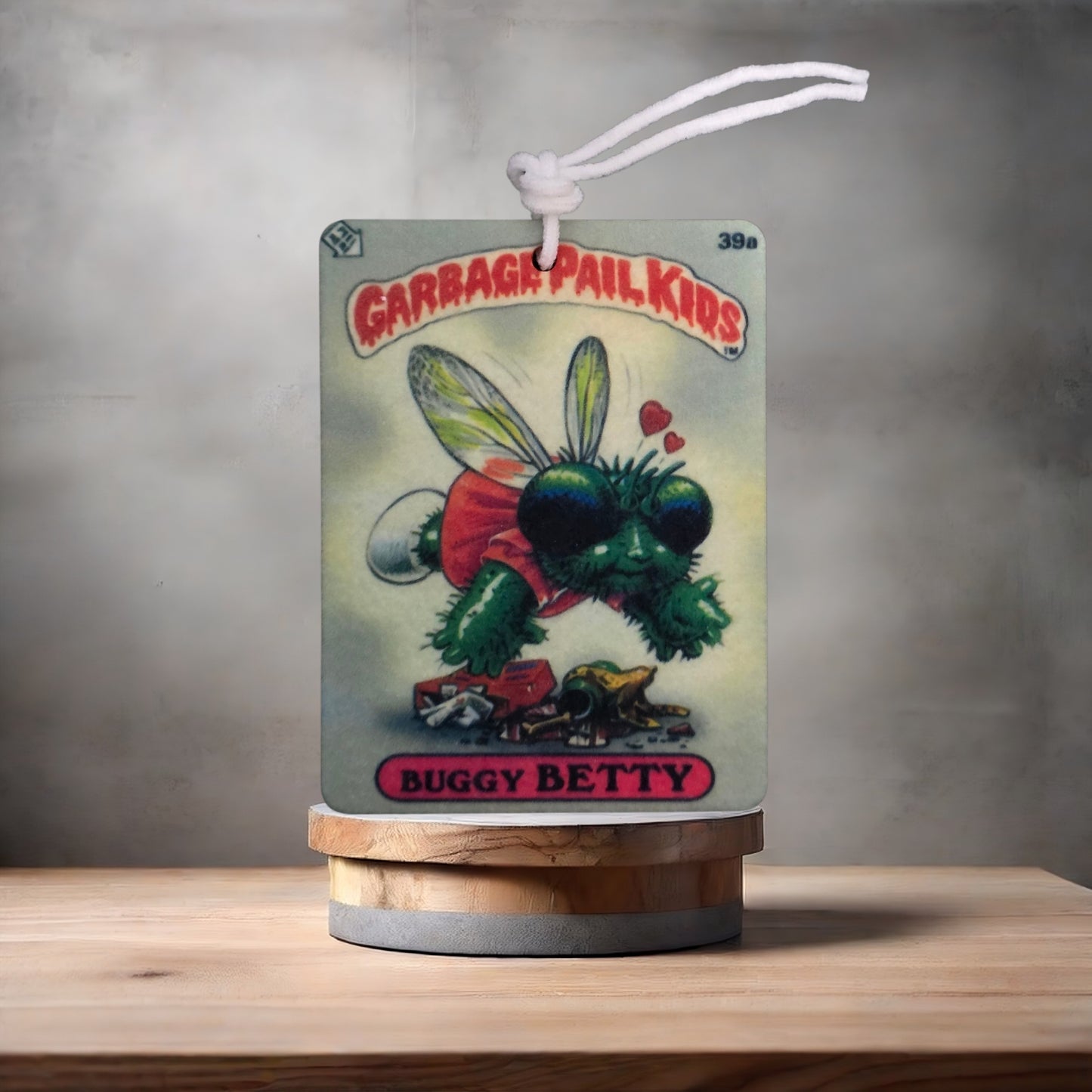 Garbage Pail Kids car air freshener. Many scents to choose from. Green Jean and Buggy Betty