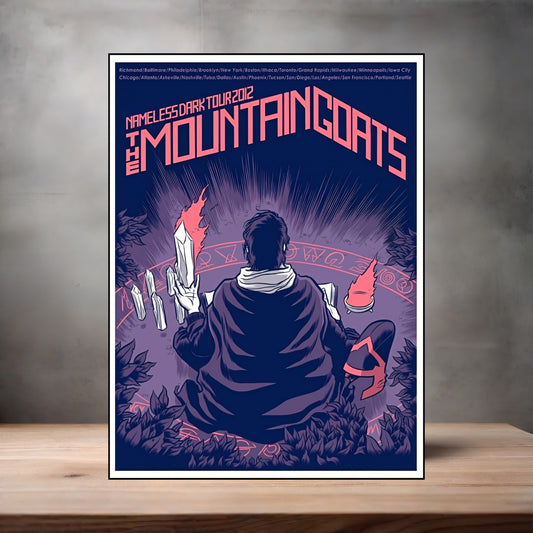 Mountain Goats concert poster on aluminum print. Multiple sizes available. v2